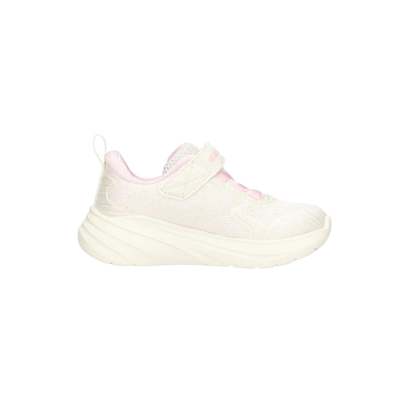 Zapatillas skechers wave 92 blanco brillo de bebé.