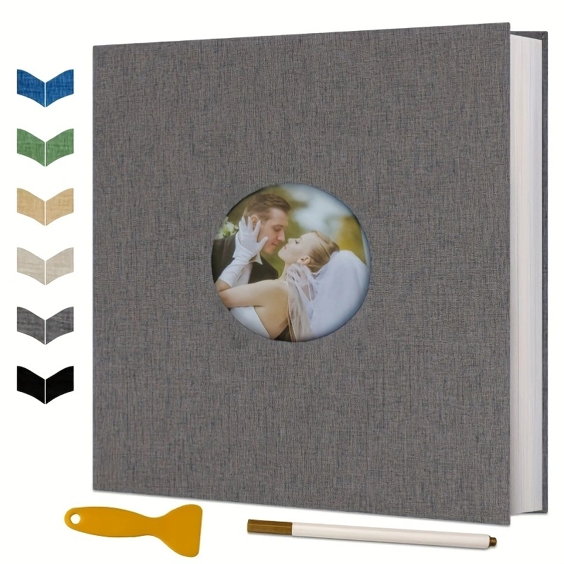 Álbum De Fotos Autoadhesivo De Lienzo Magnético Para 4x6 5x7 8x10 DIY Con 40 Páginas Regalo De Boda Familiar Con Pluma De Metal