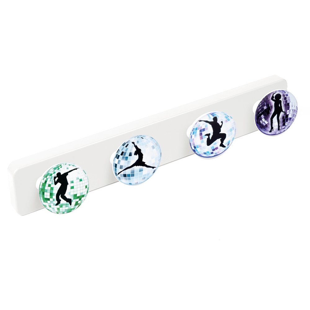 PERCHA Pared resina ABS Pomos DANCE 410x60MM