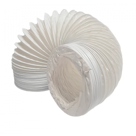 TUBO EVACUACIÓN SECADORA 80mm DIAMETRO 3 METROS LARGO VAPOR PVC BLANCO