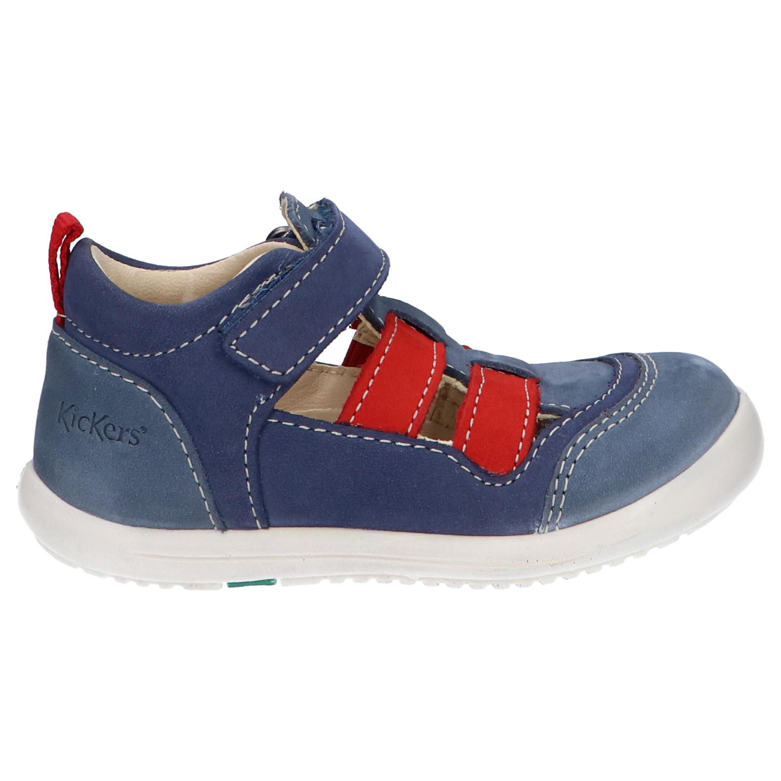 KICKERS 894590-10 KLONY 53 BLEU ROUGE Girl and Child Shoes