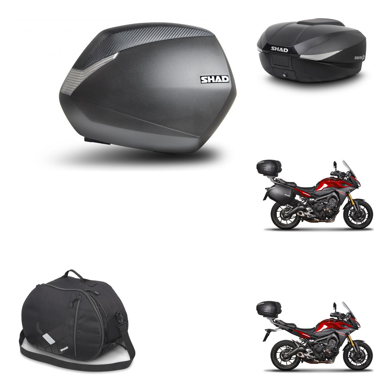 Baul Trasero + Maletas Laterales + Herraje 3P + Herraje Montaje + Bolsa Interna Sh36 Sh 36 Sh58x KIT-259792