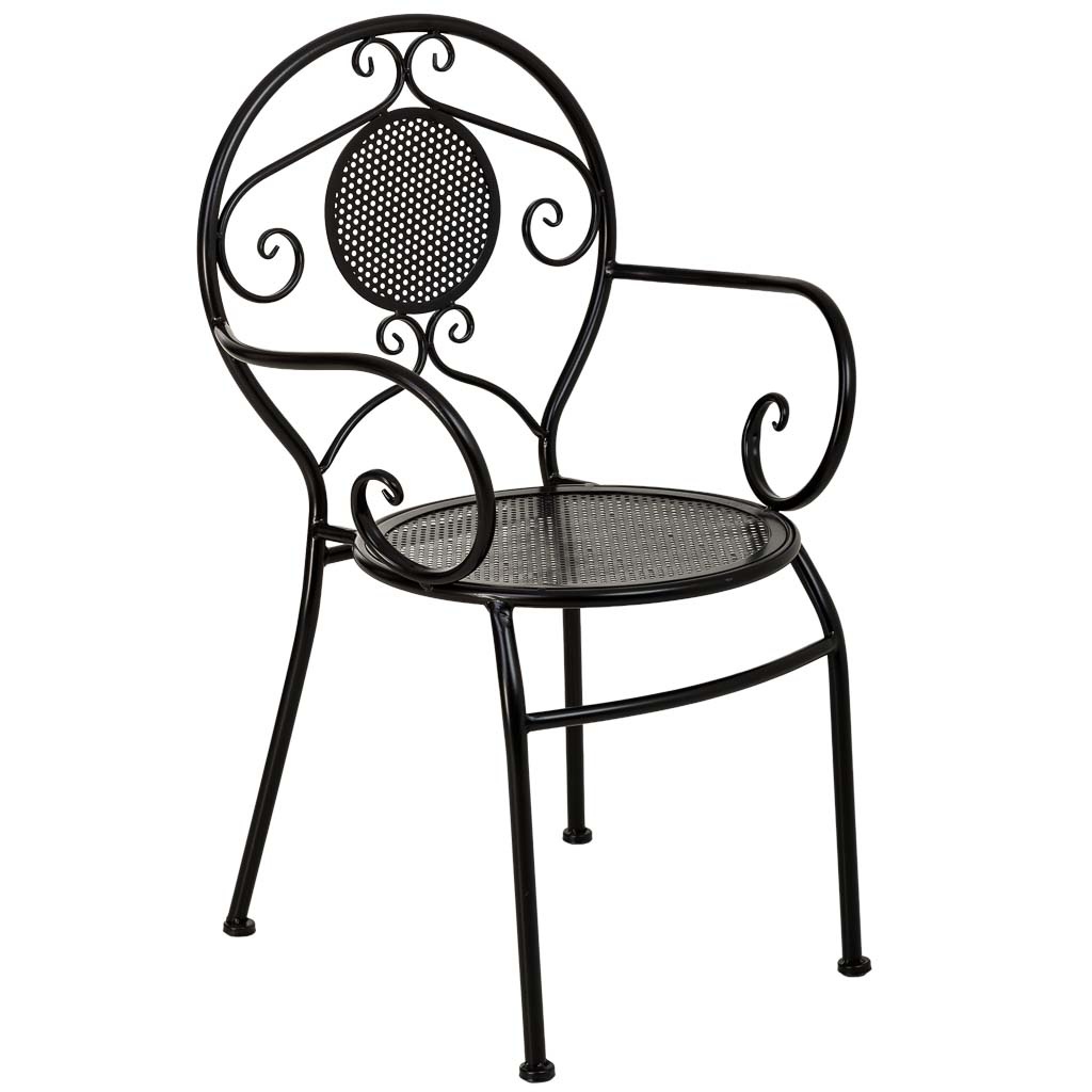 Wonderlust Deco - Sillón de forja 58 x 42 x 88h cm Negro 58x42x88h cm
