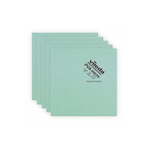 Bayeta Vileda PVA micro multiusos verde. Pack 5 uds