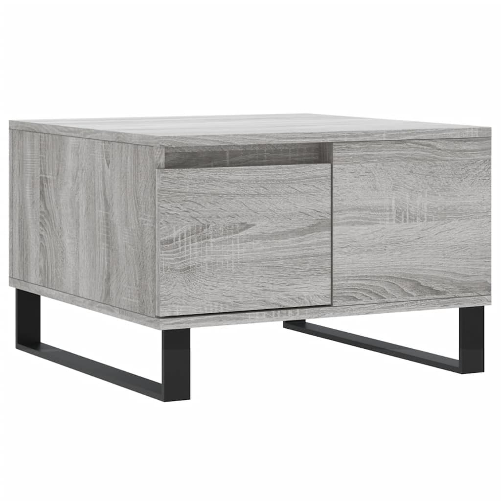 vidaXL Mesa de centro madera contrachapada gris Sonoma 55x55x36,5 cm