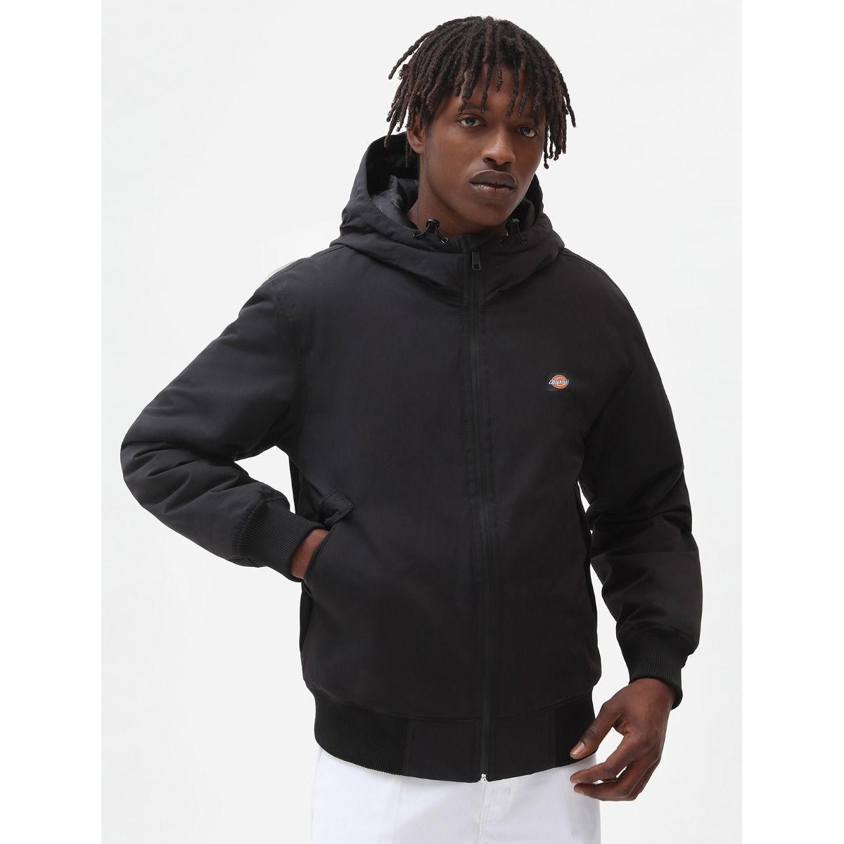Dickies Cazadora New Sharpy Negra Resistente Al Agua con Capucha Ajustable