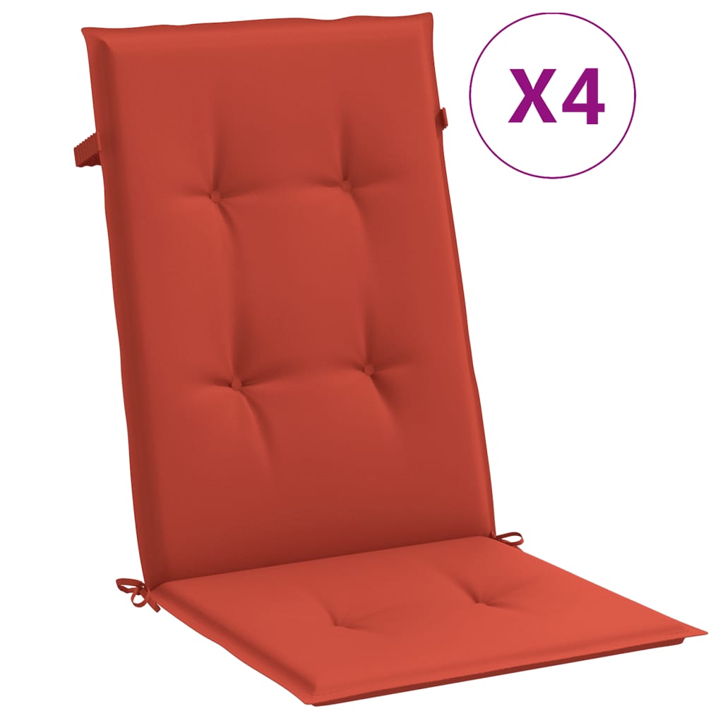 Cojines para Silla Respaldo Alto Vidaxl - Pack 4 - Color Antracita Melange