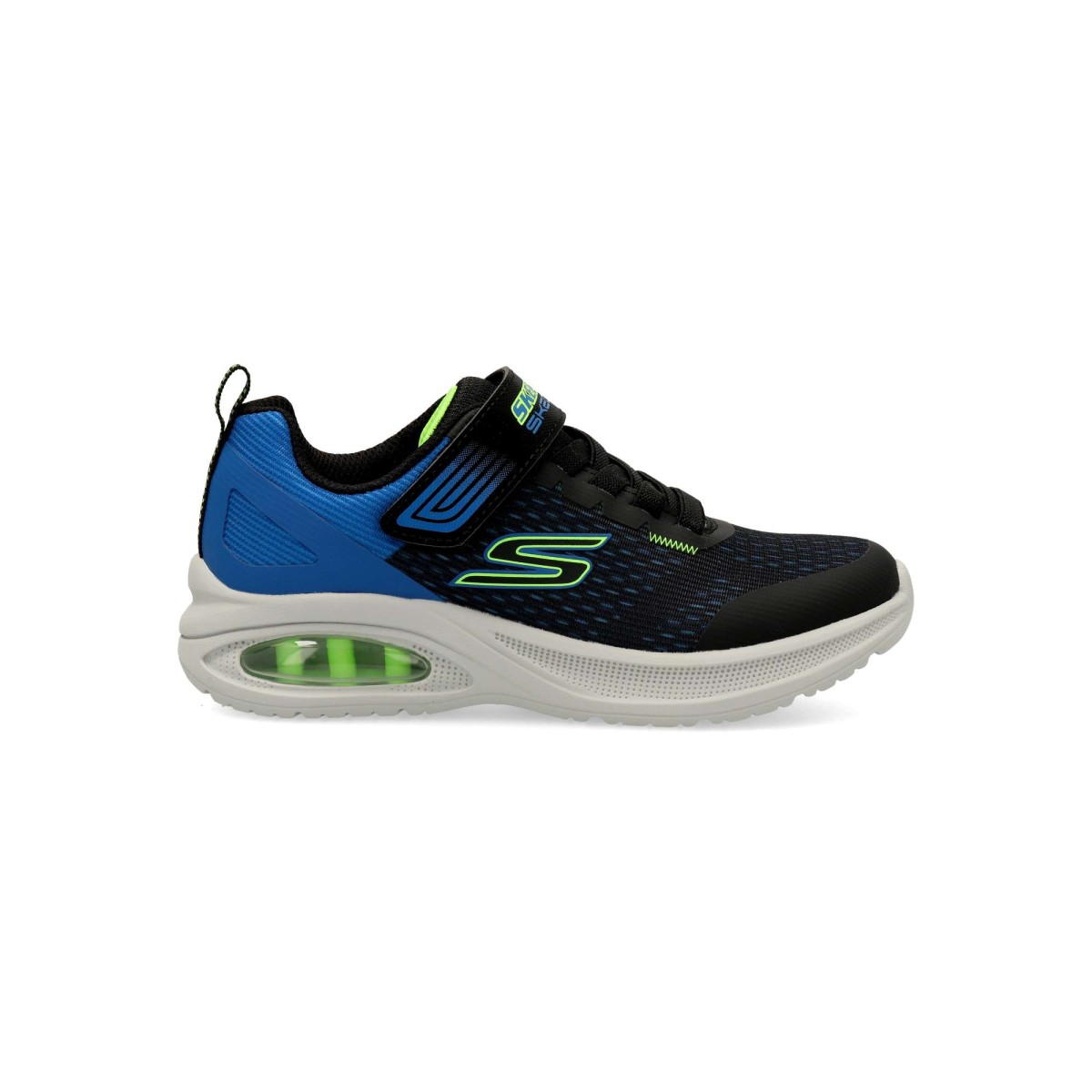 Skechers - Zapatillas deportivas Microspec Max Advance Squad-Pacer para niño, ligeras con cierre adaptativo Skechers y suela Skech-Air® con cámara de aire visible