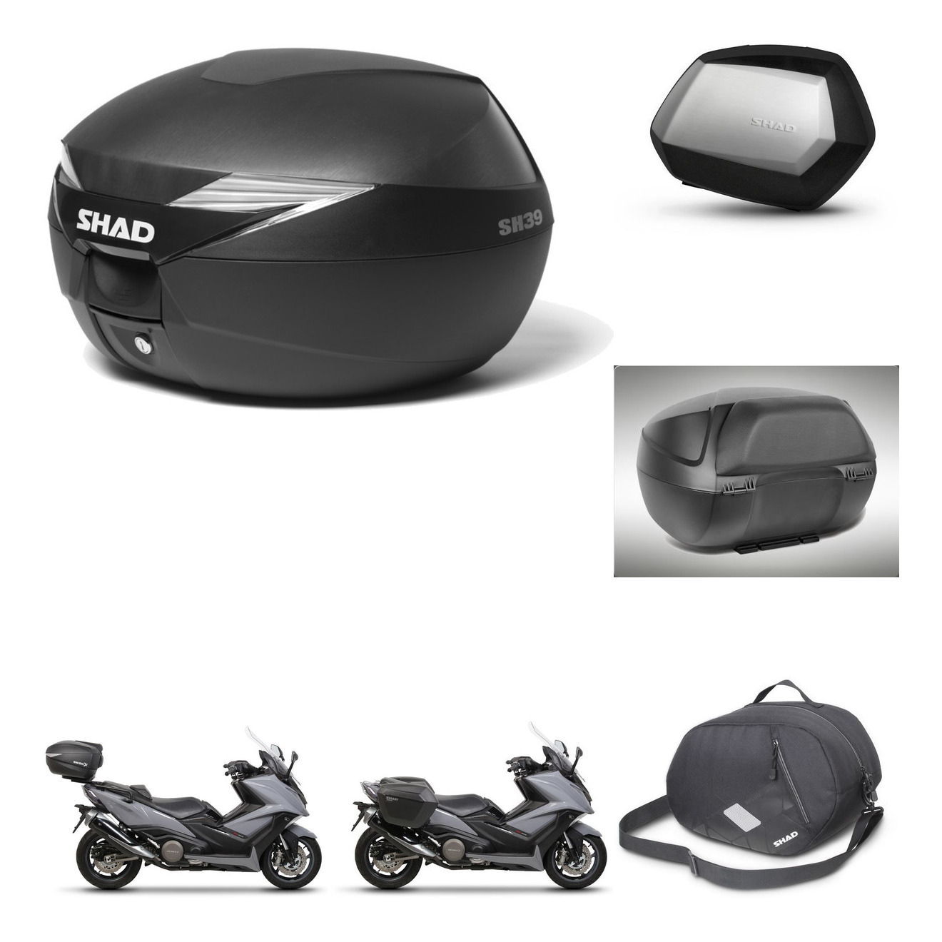 Maletas Laterales + Baul Trasero + Accesorios + Herraje 3P + Herraje Montaje Sh39 Sh 39 Sc Sh35 Premium KIT-246669