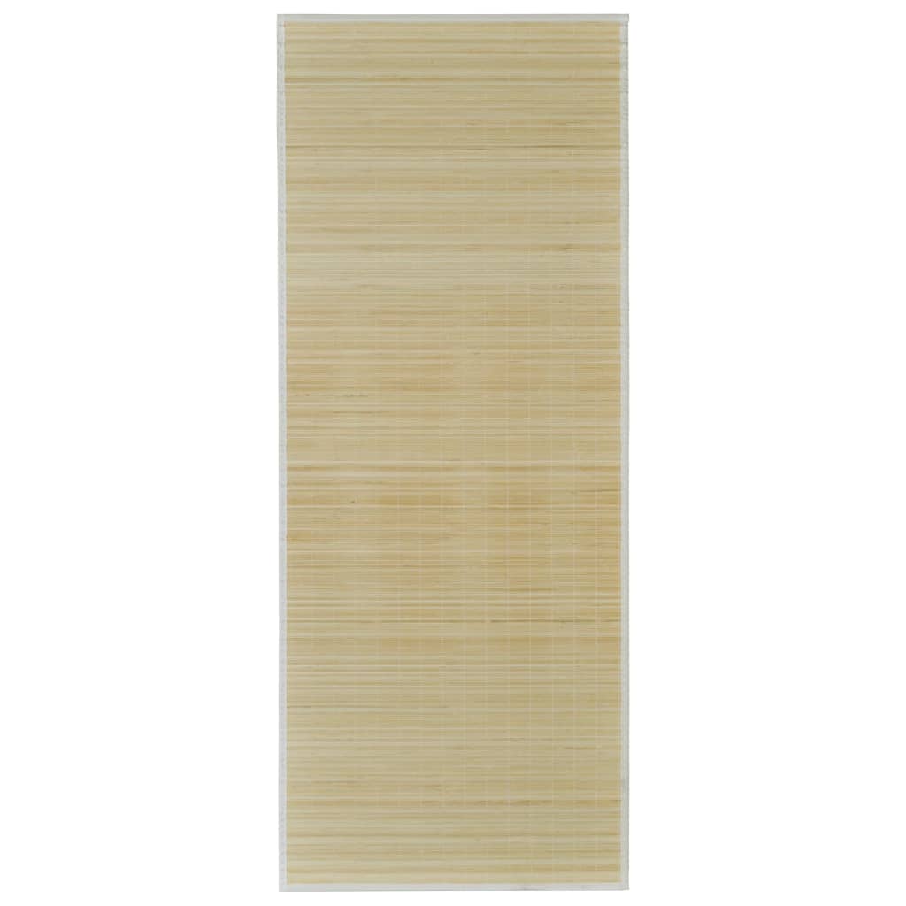 Vidaxl Alfombra Rectangular de Bambú 80 X 200 Cm Beige