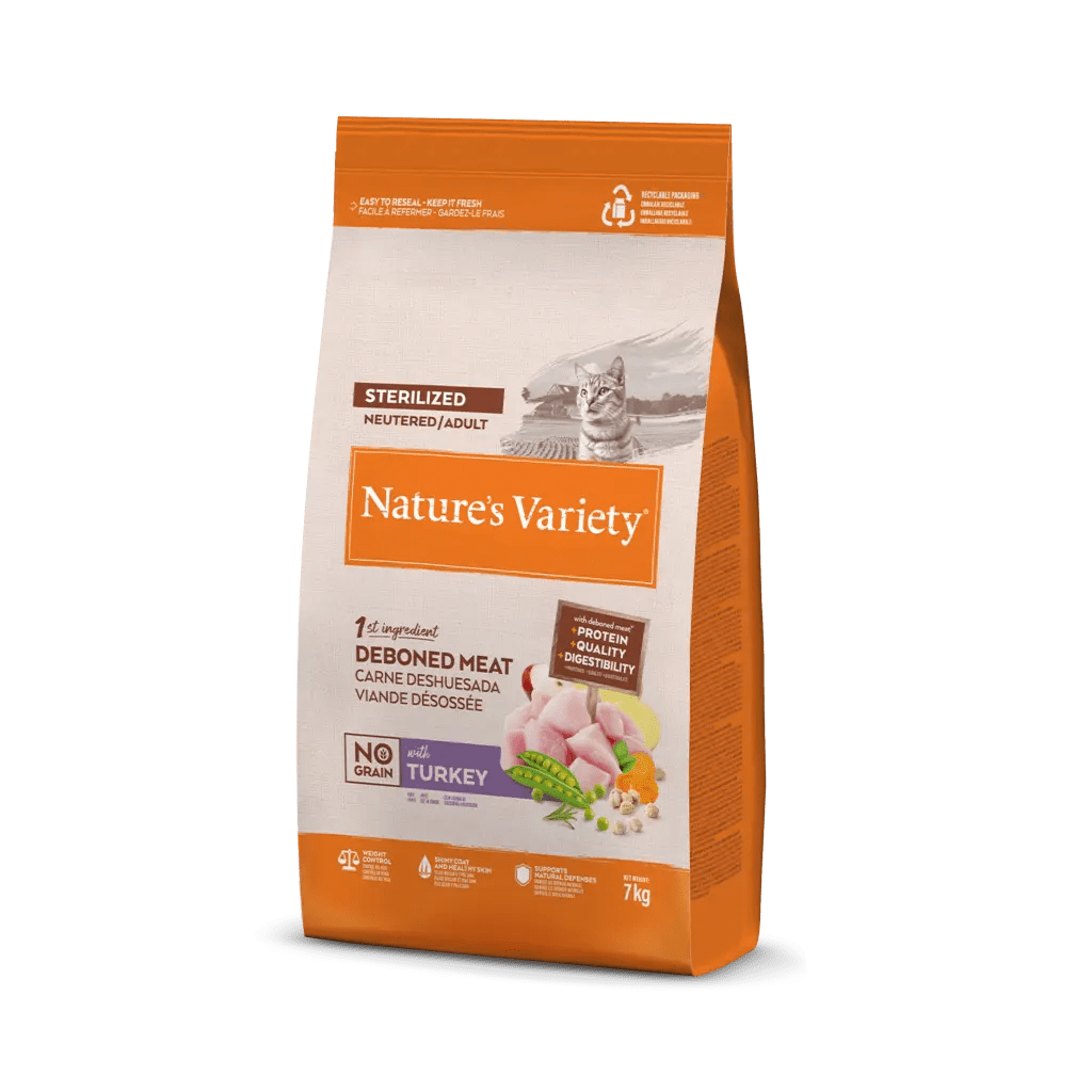 Nature’s Variety – Pienso para gatos adultos esterilizados Nature’s Variety No grain pavo 1,5 kg.