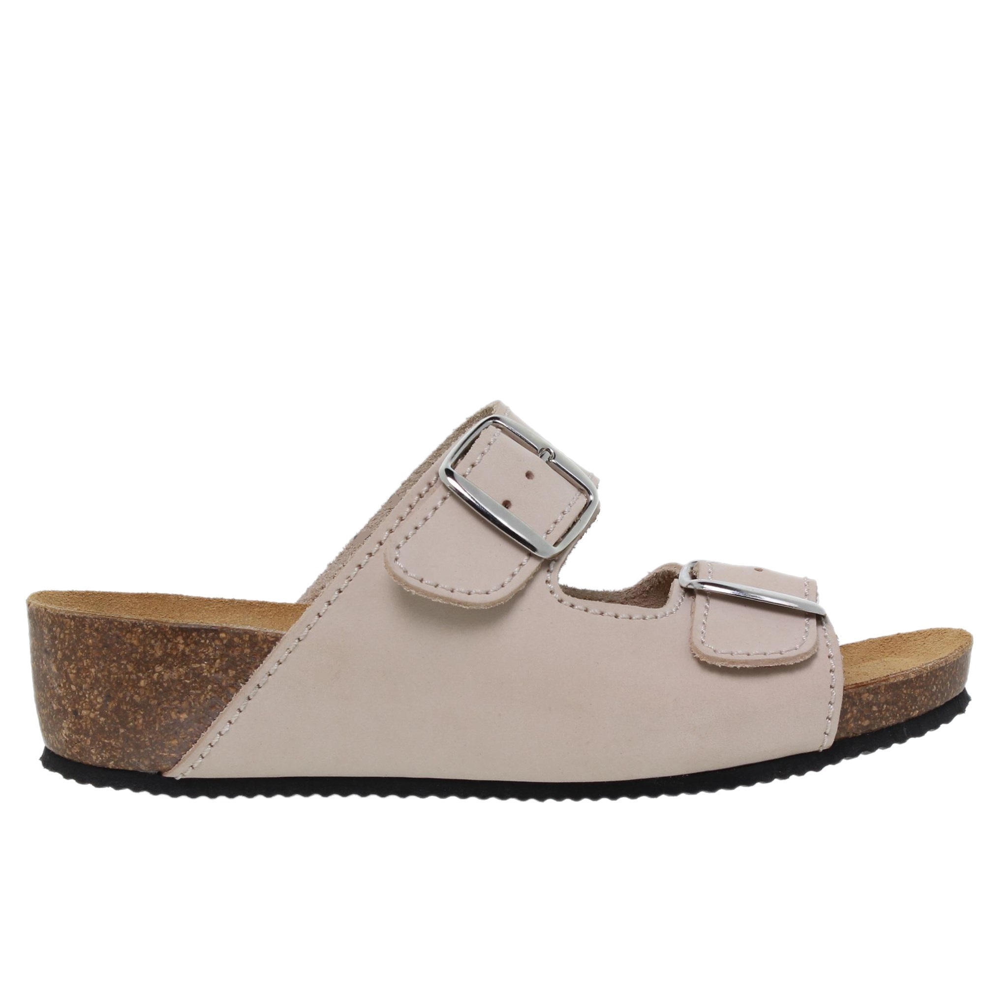 Sandalia cuña bio mujer piel arena - Blusandal 701BLU