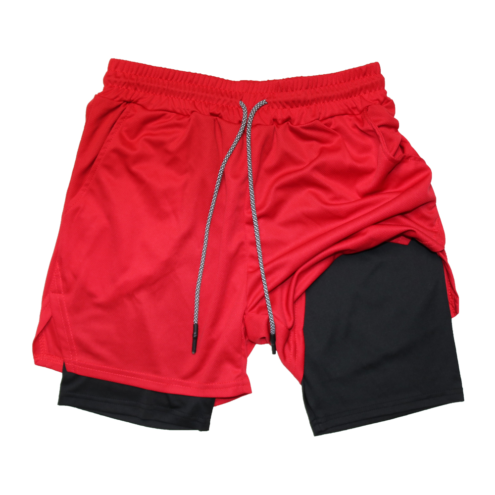 TK Shorts De Fitness Para Hombre Doble Capa 2 En 1 Deporte Entrenamiento En El Gimnasio Quick Dry Running Verano Shorts Casual