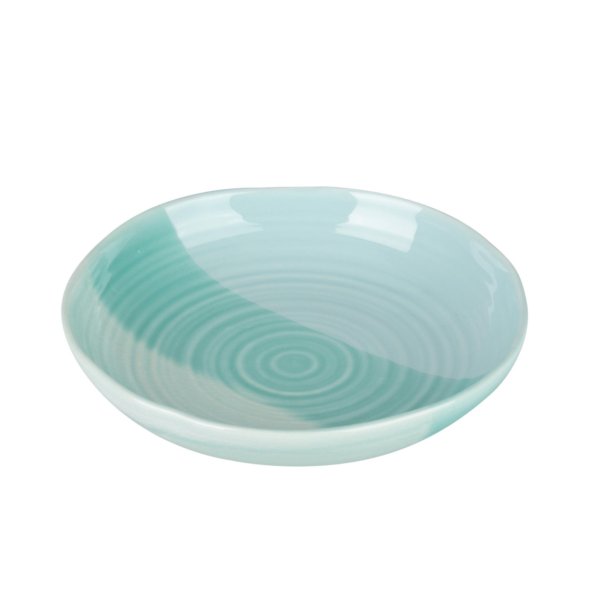 Centro de mesa ceramica azul 26x26x5 cm , El mejor complemento para tu hogar.