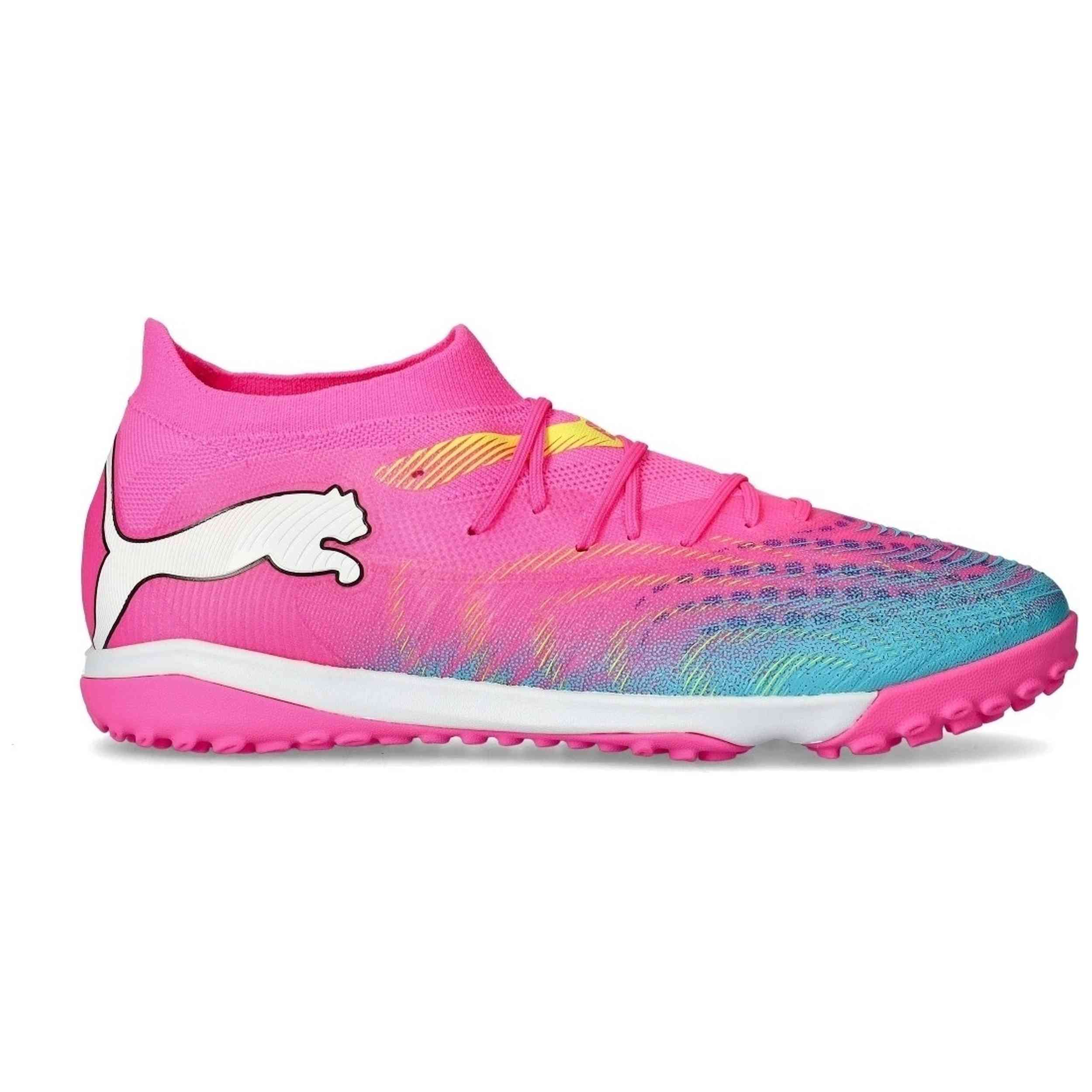 Botas De Futbol Puma modelo Future 9 Match TT "Poison Pink-Sun" para hombre y mujer en color Rosa