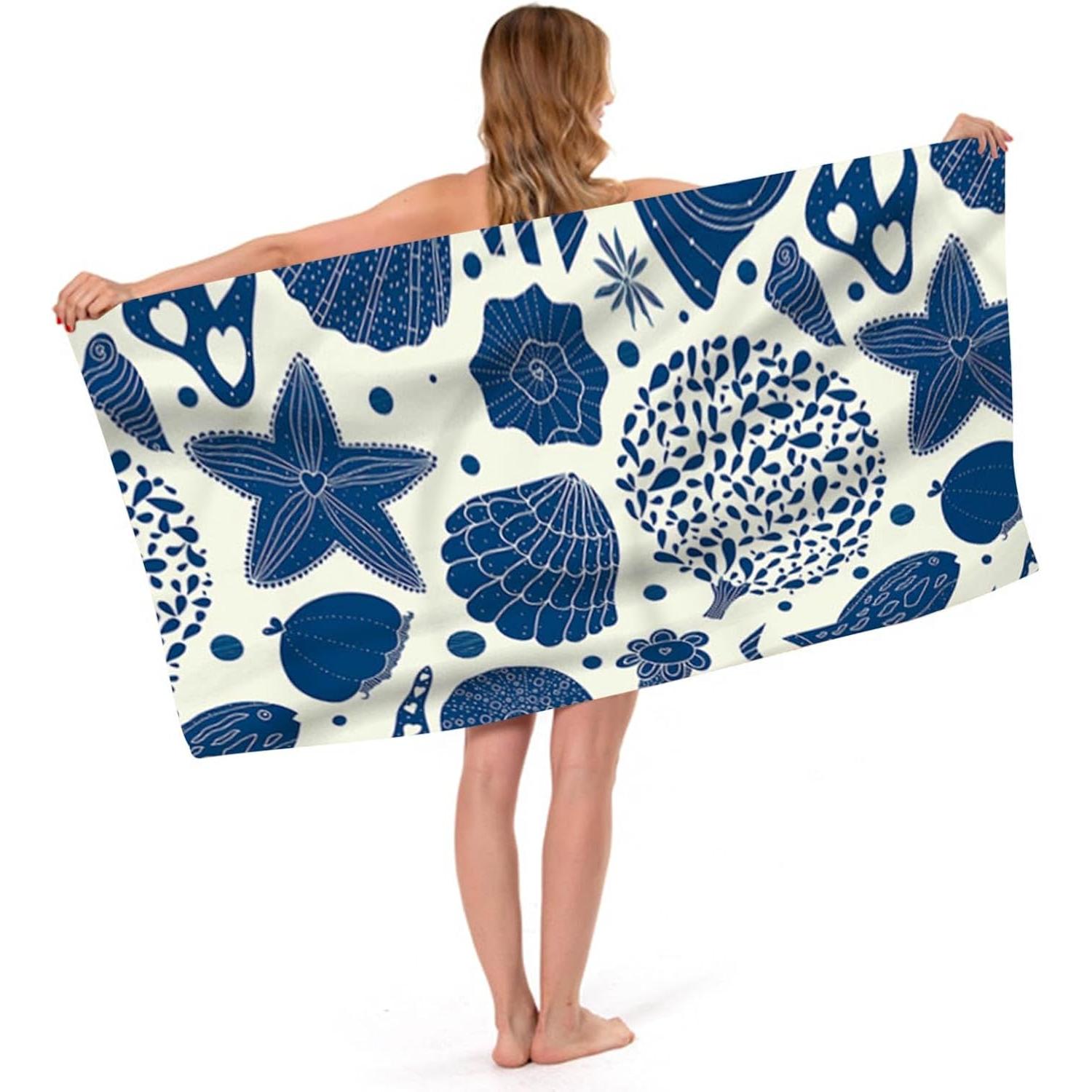 OmHome Toallas Grandes Playa,Toalla Playa Grande 75 x150 cm,Toallas Playa Grandes,Toalla Microfibra Playa Toallas,Toalla Piscina,Beach Towel Suave de Secado Rápido para Playa