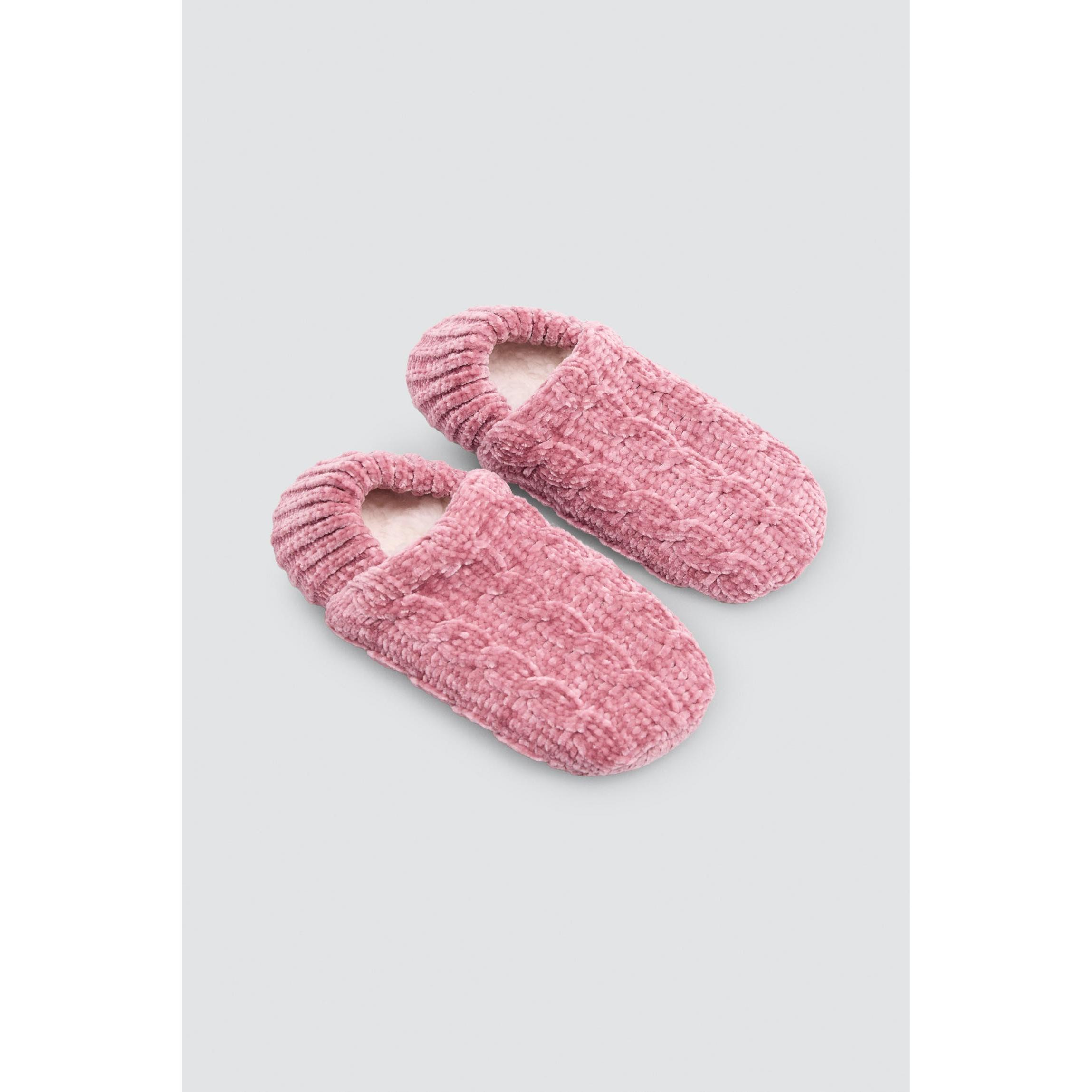 Ysabel Mora - Patuco zapatilla aterciopelado antideslizante interior borreguito mujer rosa