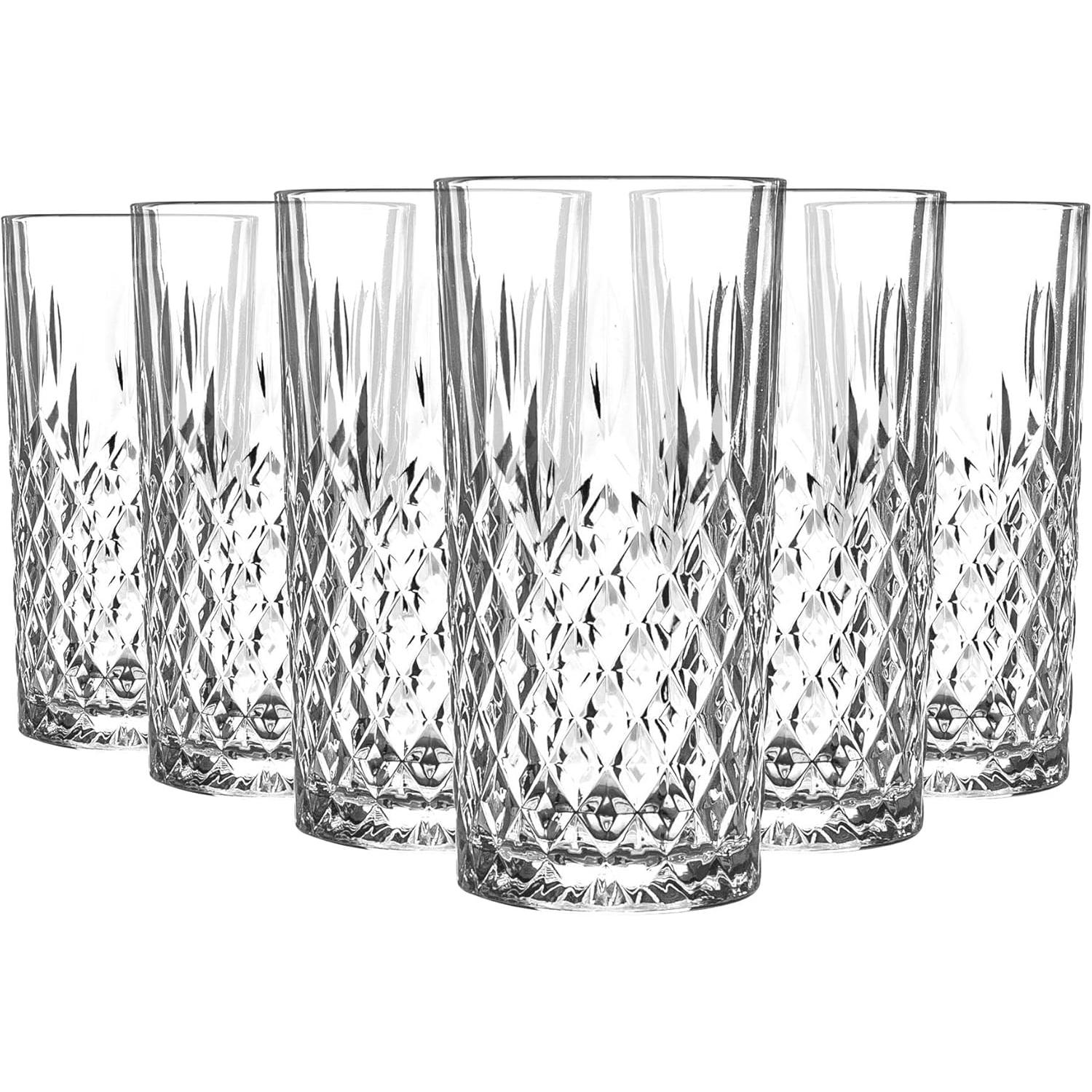 C.A | Set 6 Vasos Odin | Vidrio Luxion | 330–356 ml | Resistentes Lavavajillas | Whisky y Cócteles