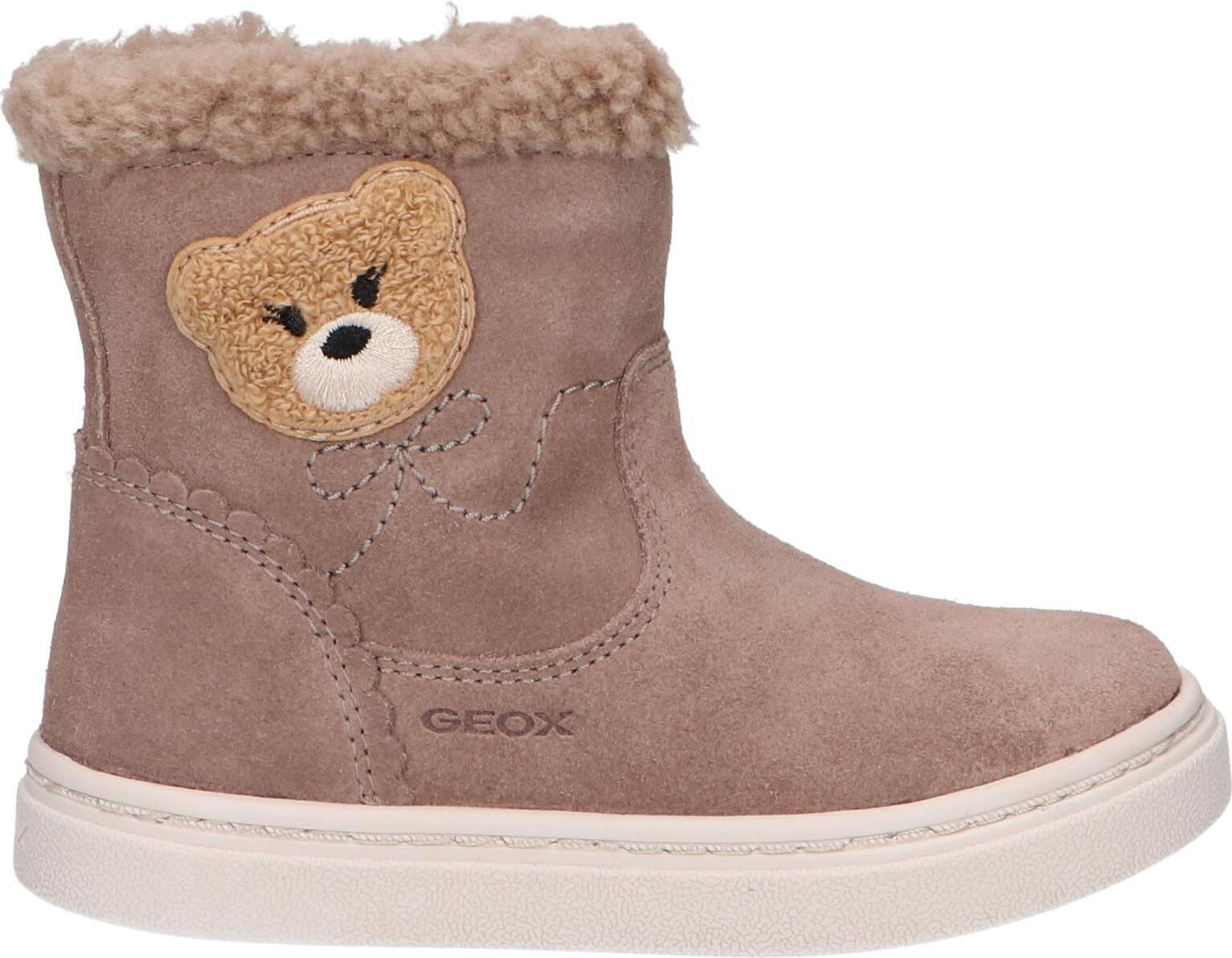 Geox B463HA 00022 B Nashik girl's winter boots in DK Beige with cushioned insole and flexible non-slip sole, perfect for autumn/winter 25, stylish and comfortable girl's winter boots.