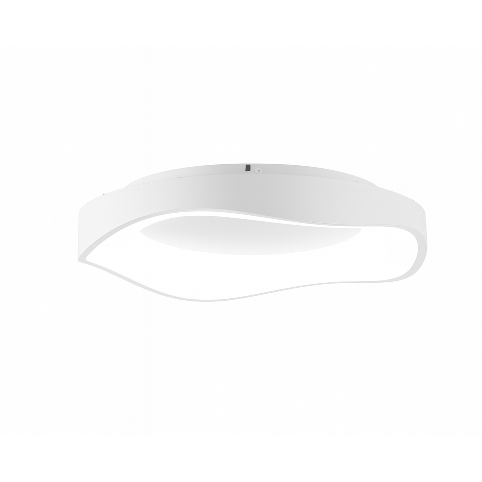 ALPINALUZ Plafón LED de Techo Ondulado Ø50 cm 40W, 5000 lm, CCT 3000K 4000K 6000K, Acero Lacado y Difusor Acrílico, Diseño Moderno Nórdico “ARINA”