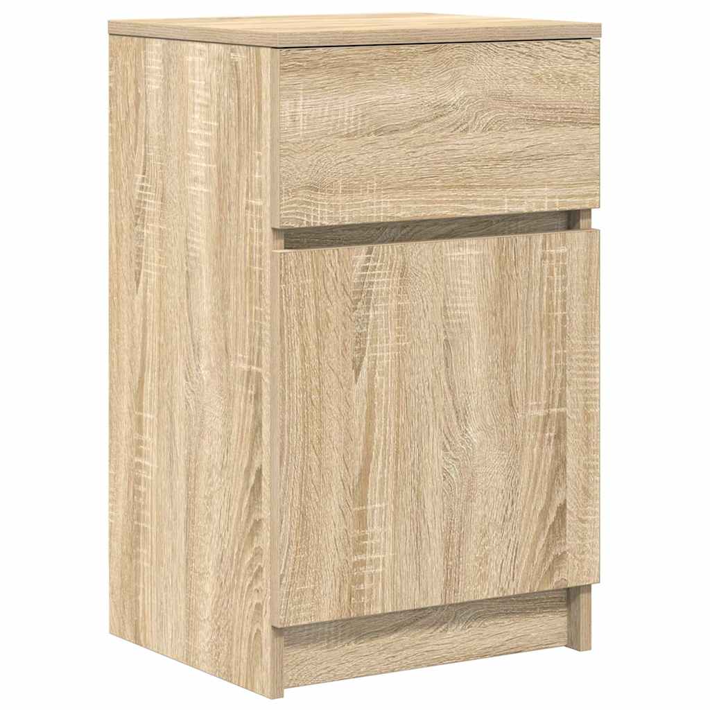 vidaXL Mesita de noche madera contrachapada  39x35x65 cm Multicolor