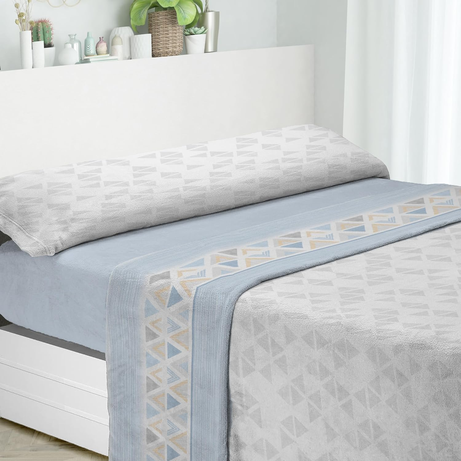 TK Juego de Sábana Coralina Cama 90/105/135/150/180, set de 3 Piezas Sabana Bajera Ajustable, Sabana Encimera y Funda Almohada, Sabana Invierno, Sabana Termica, 100% Polister