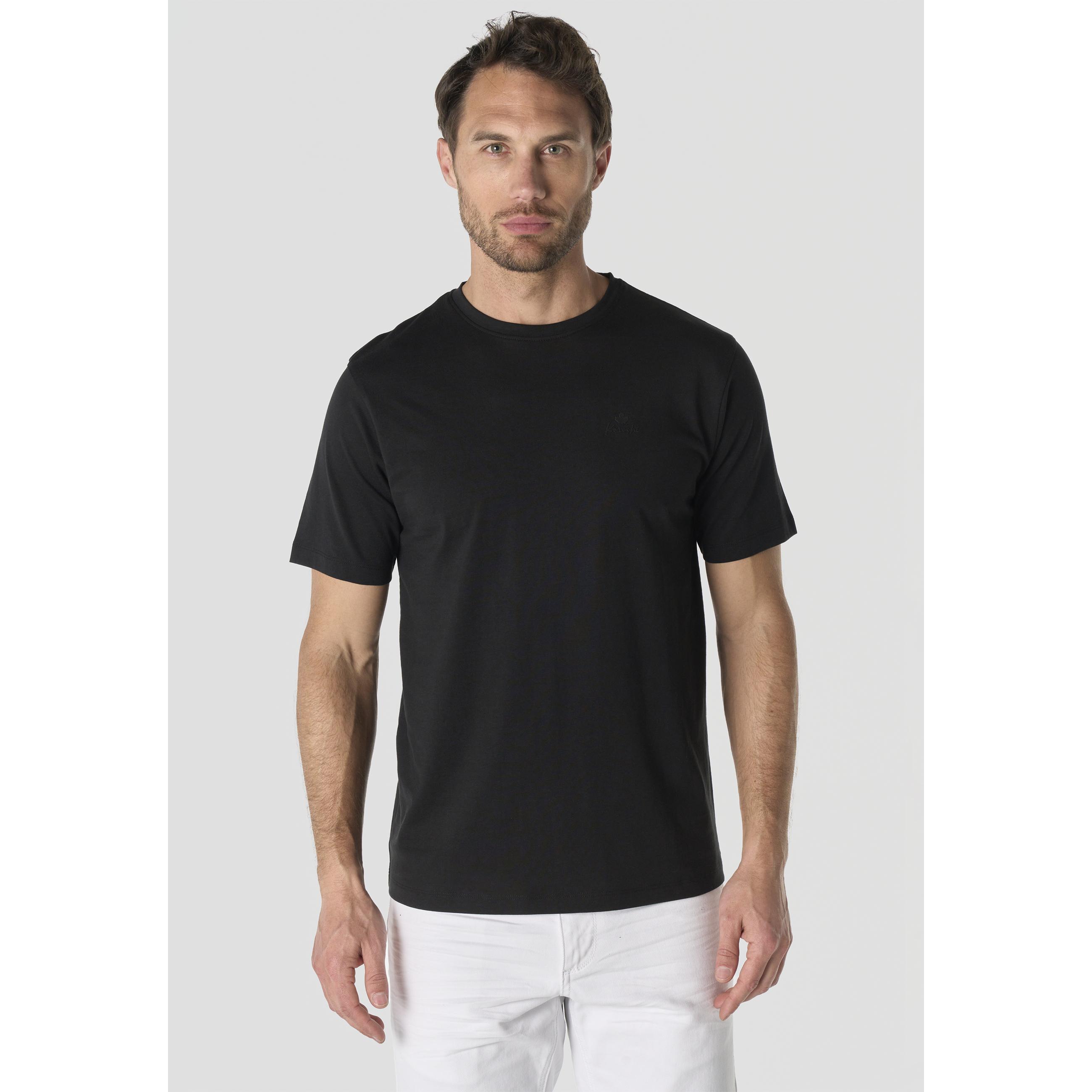Koroshi - Pack 2 camisetas hombre manga corta básicas 100% algodón suave y transpirable con cuello redondo y logo bordado en el pecho