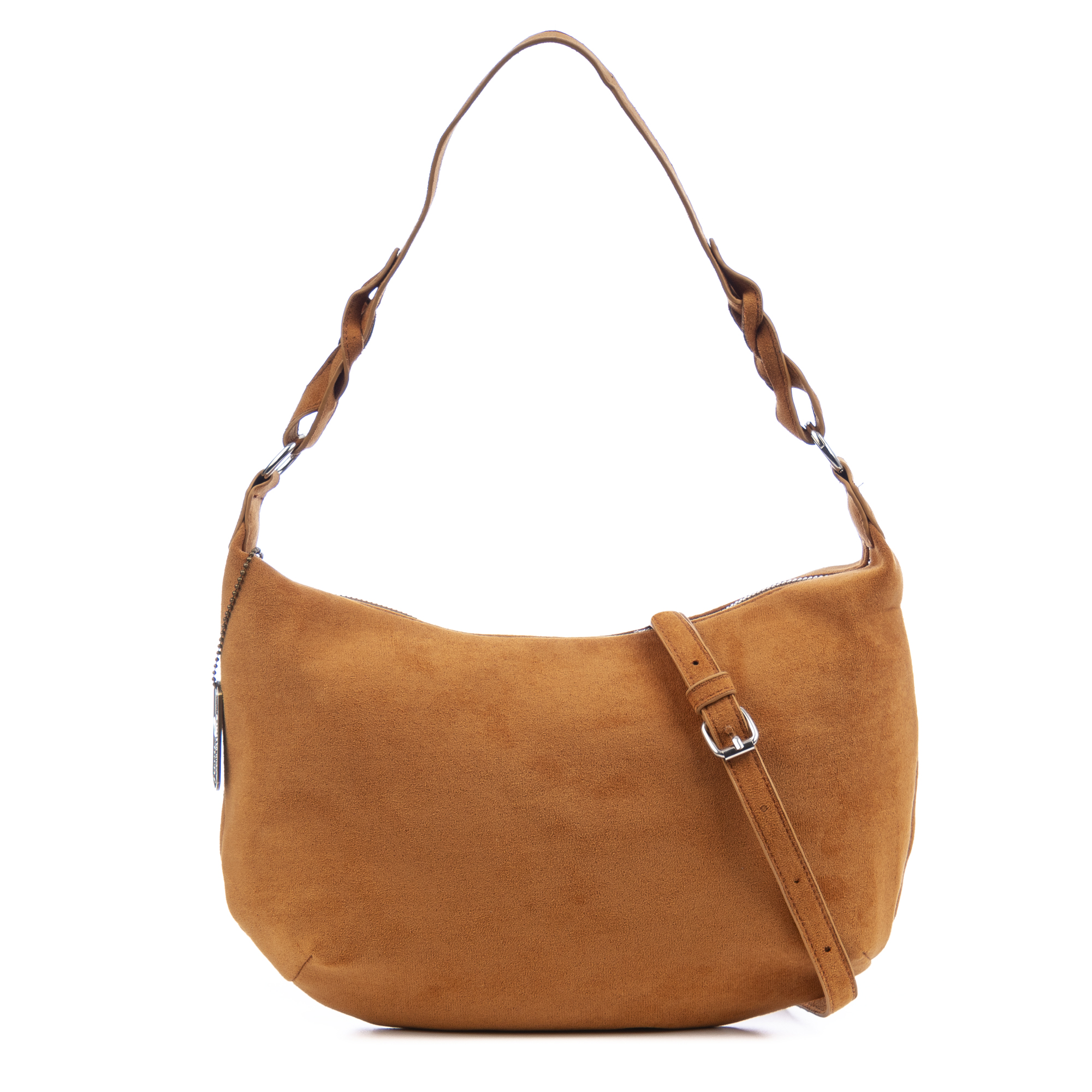 FIRENZE ARTEGIANI Atessa bolso bandolera de piel auténtica gamuza. 33x8x17cm