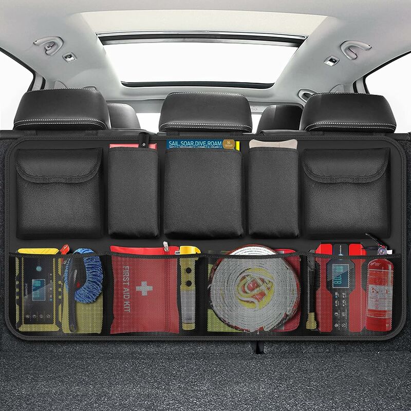Organizador de Maletero Organizador Coche 9 Compartimentos - Negro