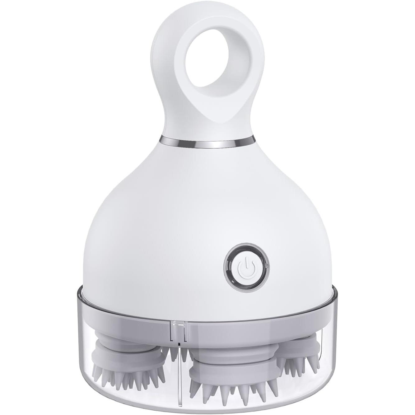 La versión actualizada del masajeador eléctrico de cuero cabelludo para el cabello, masajeador portátil para la cabeza, con 128 nodos de masaje amasados y masajeador de rascado para la cabeza, para aliviar el estrés, promover el crecimiento del cabello y