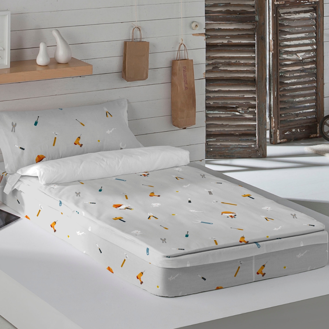 HACIENDO EL INDIO - Saco Nórdico Infantil Estampado 100% Algodón - Con o Sin Relleno - Cierre con Cremallera y Fuelle para Camas Nido y Literas - 21 Modelos Disponibles - Cama 105 - Fabricado en España