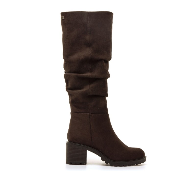 Botas vestir mujer MUSTANG 56246 C60917 BOTA ALTA ARRUGADA MOKA 40259 26I
