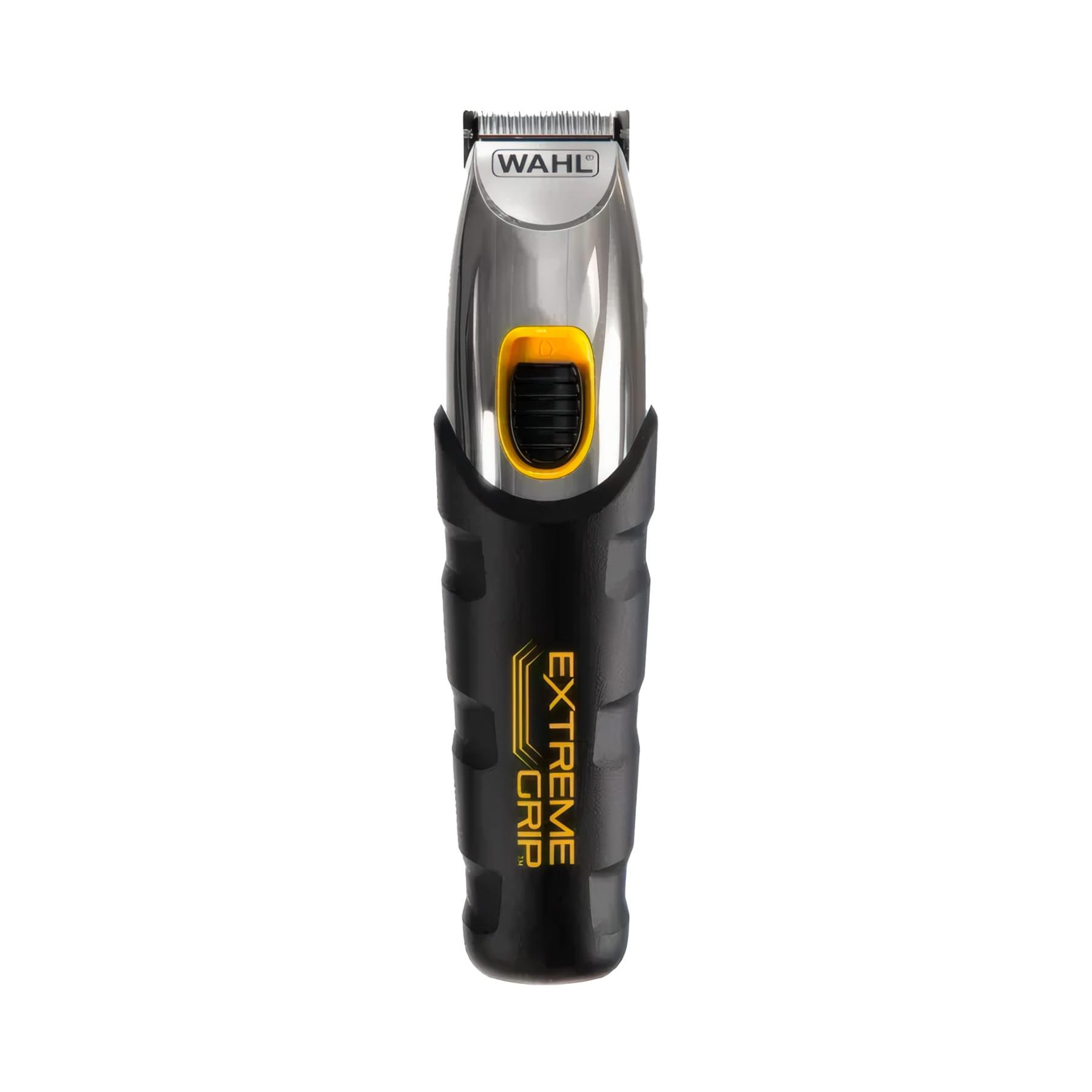 Wahl - Cortapelos Extreme Grip negro y plateado con 12 peines, batería de litio y autonomía de 240 min para hombre