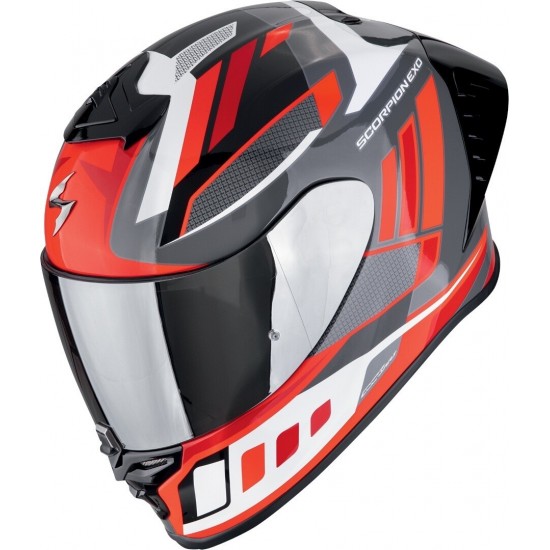 Scorpion Exo R1 EVO II air Vital gris, blanco y rojo casco integral 111-503-367