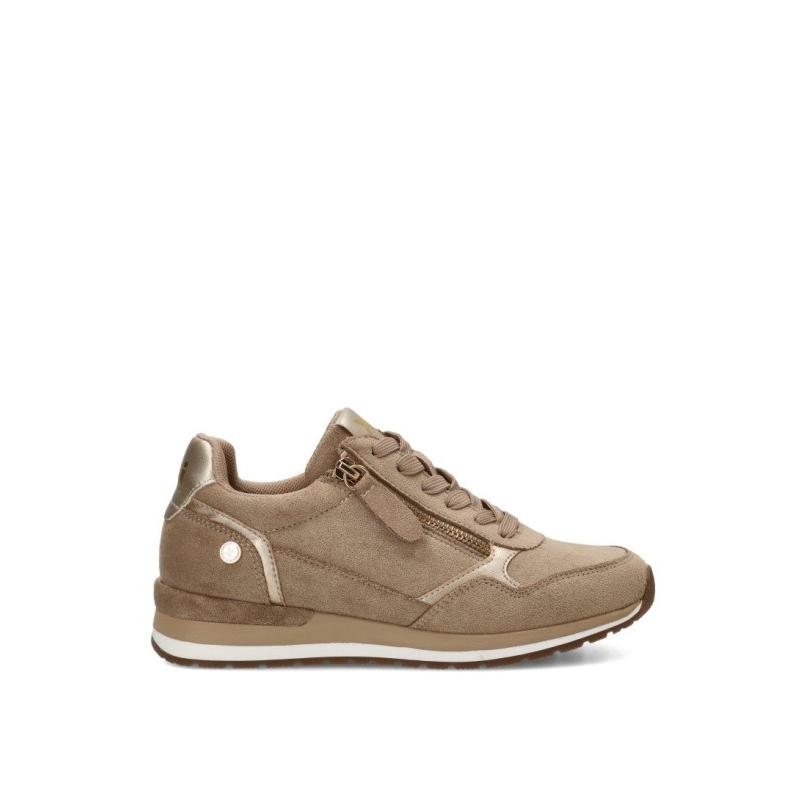 Zapatillas Casual Xti - Mujer - Suela Plana - Modelo 146368 - Color Taupe