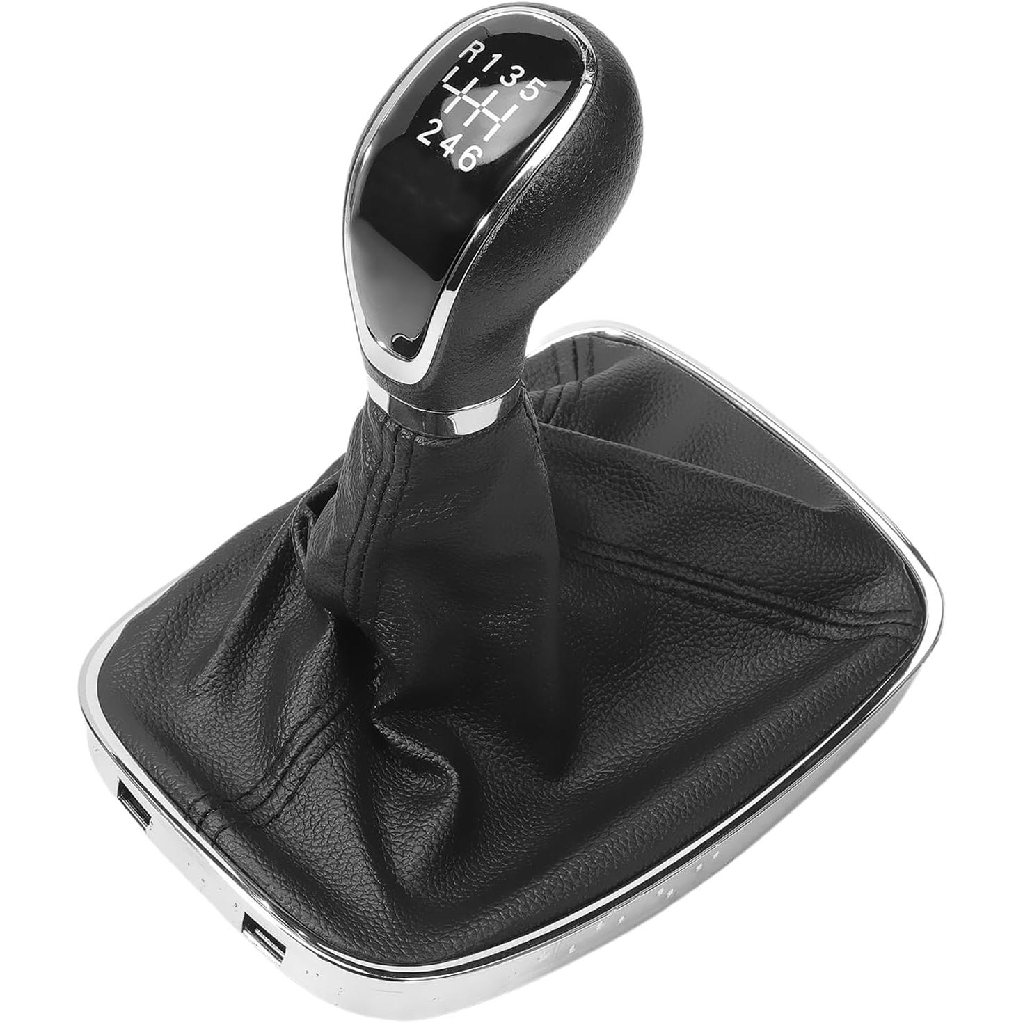 Tk Pomo de palanca de cambios y funda de 6 velocidades compatible con Pel Opel Insignia 2003-2017