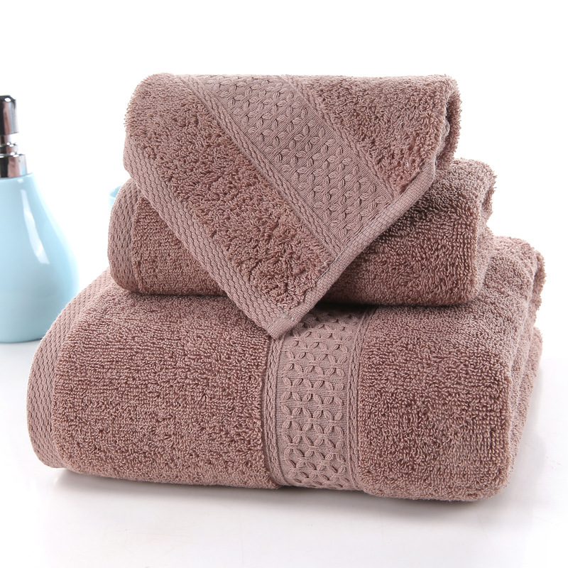 Om Home Juego de toallas de Algodón de lujo para el hogar, Set de 3 piezas, Ultra suave, highly absorbente, incluye 1 toalla de baño, 1 toalla de mano, 1 paño