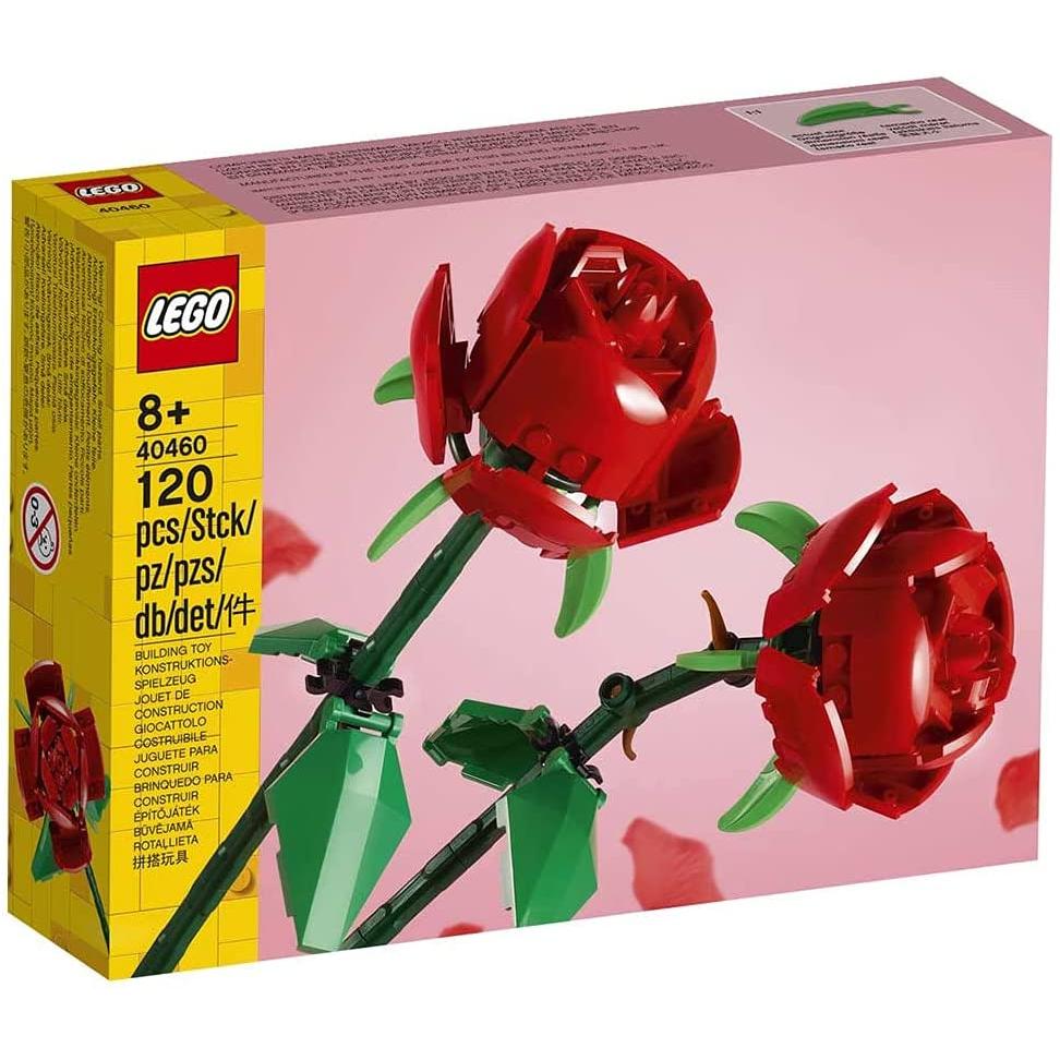 LEGO 40460: Rosas (contiene 2 flores rojas, hojas verdes y tallos de longitud ajustable)