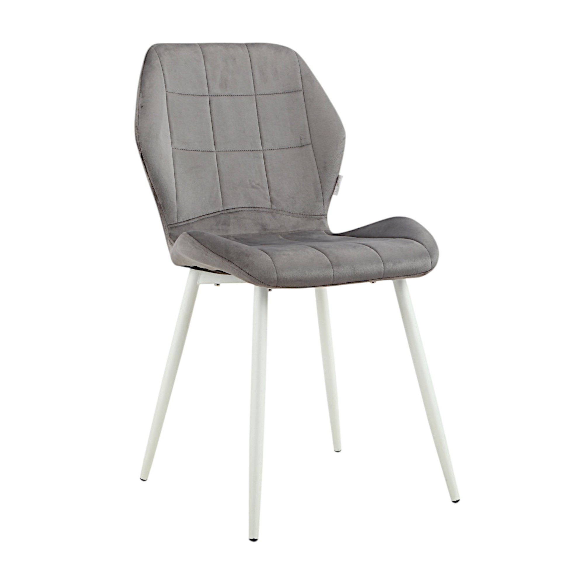 Silla Individual Minimal DECO Tapizada de Comedor Estilo Moderno con Patas Metálicas Blancas, Negras o Doradas, Varios Colores, 59 x 47 x 86 cm