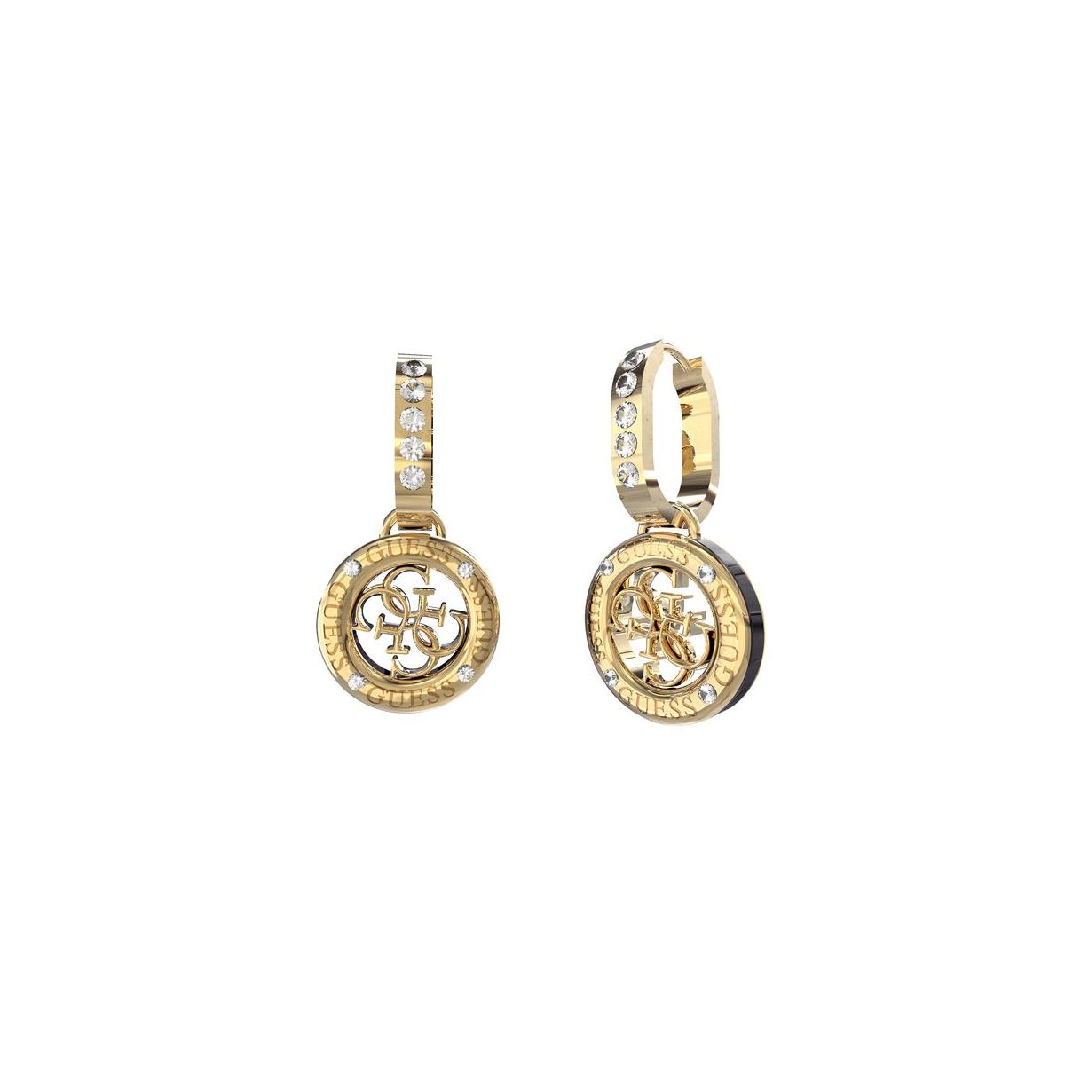 Guess Pendientes Mujer 4g Loop De Acero Dorado Jube02286jwygbkt-u