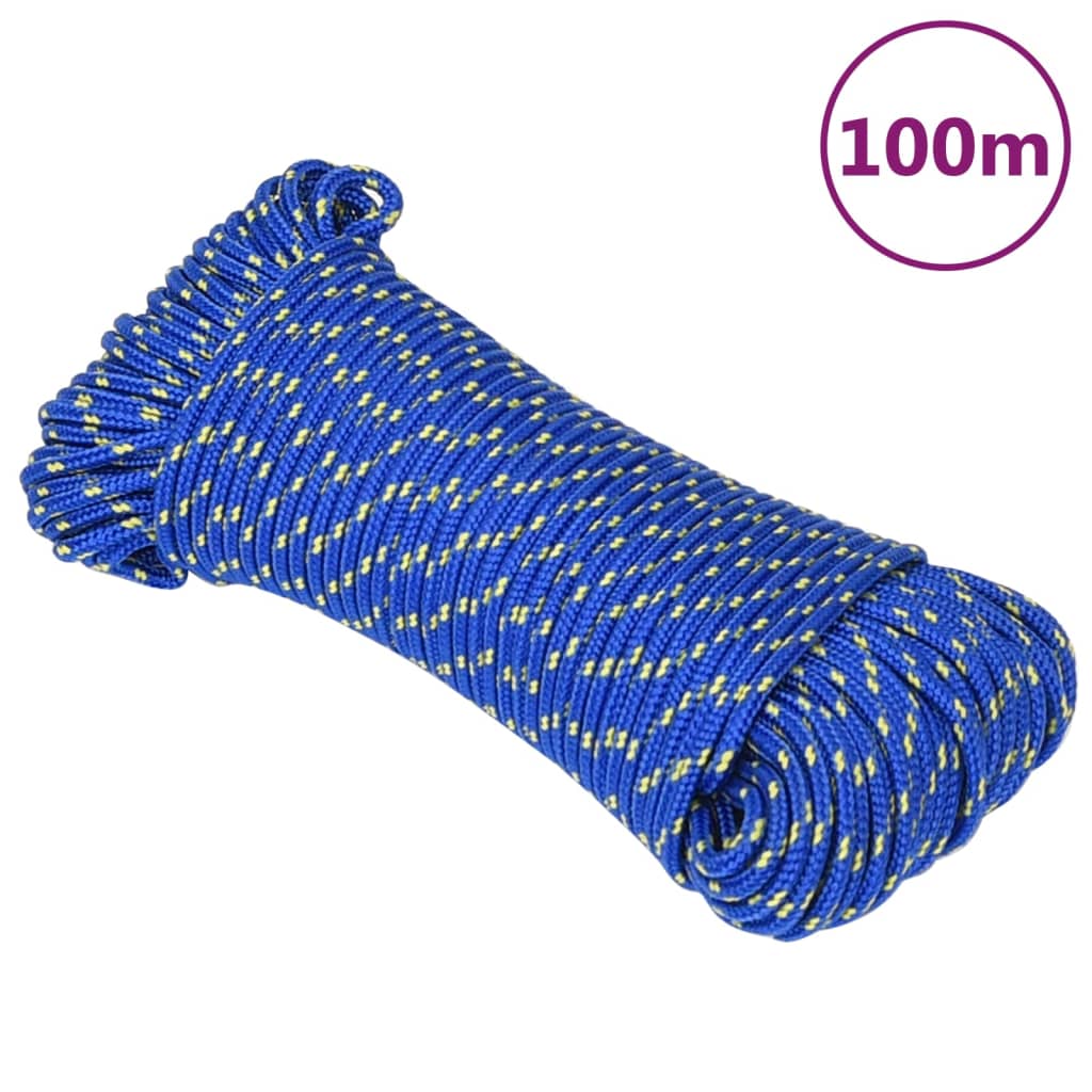 vidaXL Cuerda de barco polipropileno 5 mm 100 m cuerda enrollada Color Azul,  Blanco y azul,  orange y mas