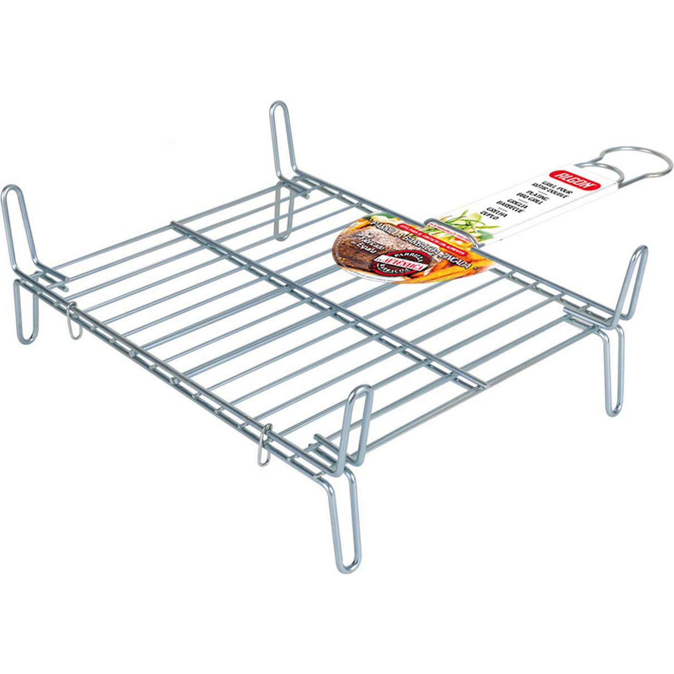 Algon - Parrilla Barbacoa Doble Zincada 30x35 cm - Resistente y Duradera