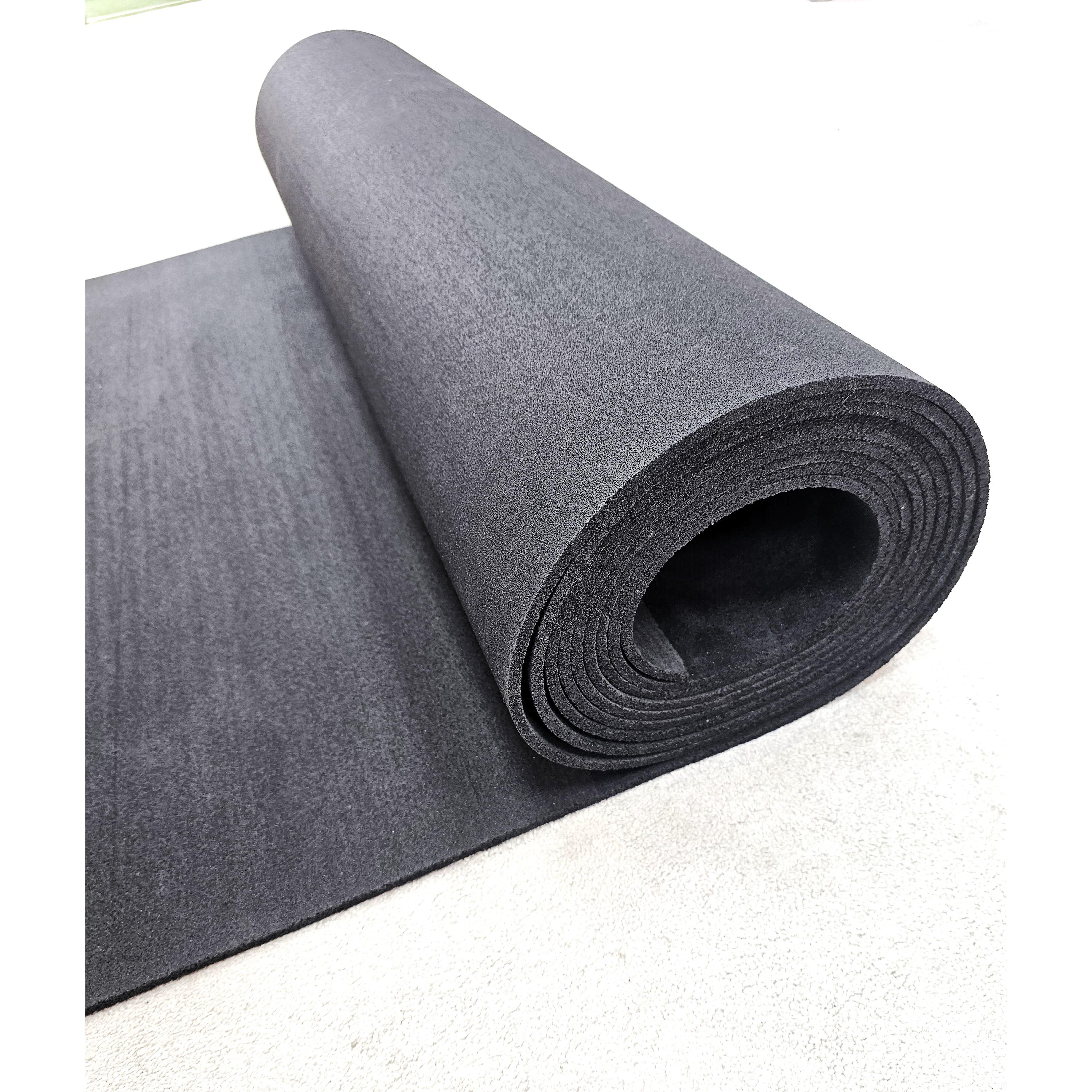 Arquiservi - Suelo de Goma Antideslizante Negro 1x15m 4mm Acabado Liso sin Grano para Gimnasio y Zona Infantil | Pavimento de Caucho para Interiores y Exteriores | Alfombra Negra Antideslizante Moto | Esterilla Caucho | Suelo de Goma PVC Negro