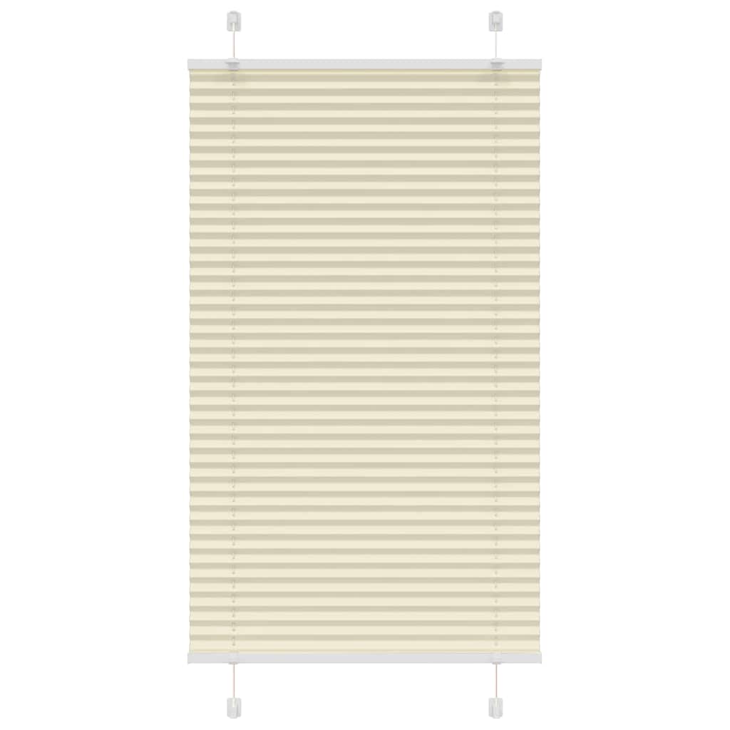 vidaXL Estor Plisado crema 70x150 cm Tela Ancho 69,4 cm Poliéster
