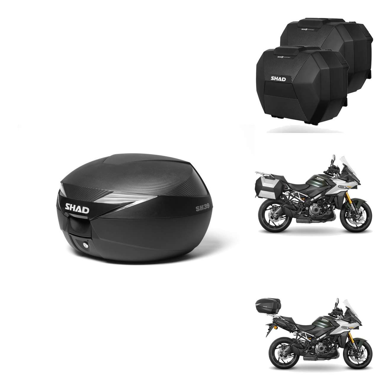 Maletas Sh38x Carbon + Herraje Baul + He KIT-581359