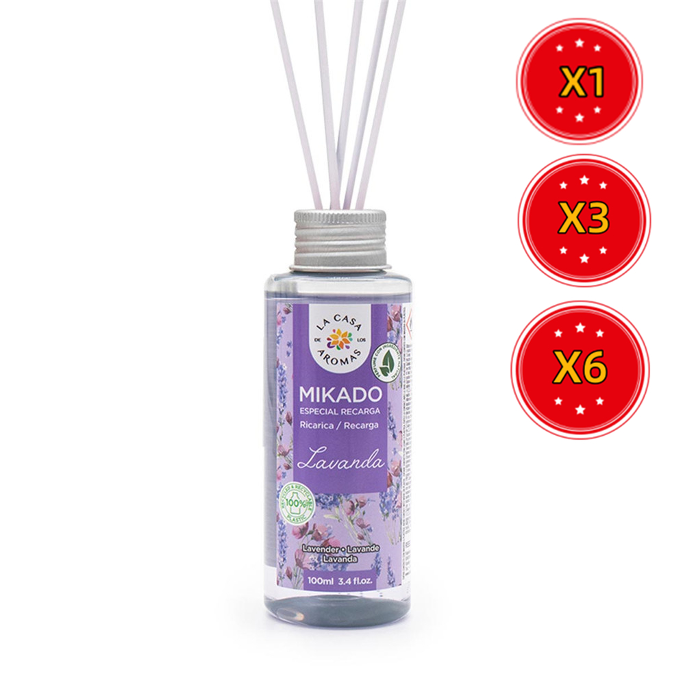 Mikado - Colección Exquisita - Ambientador 100 Ml - Aromas Naturales - Pack de 6 Unidades