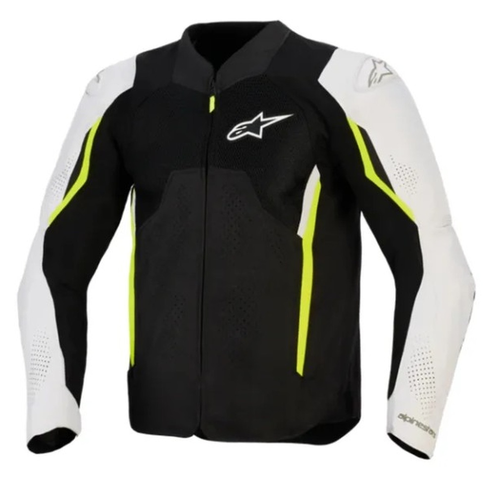 Alpinestars - Chaqueta AST V3 Air de moto para hombre, ligera y altamente ventilada con amplios paneles de malla, protección homologada en hombros y codos, compatible con sistema Tech-Air, perfecta para carretera, ciudad y largas distancias