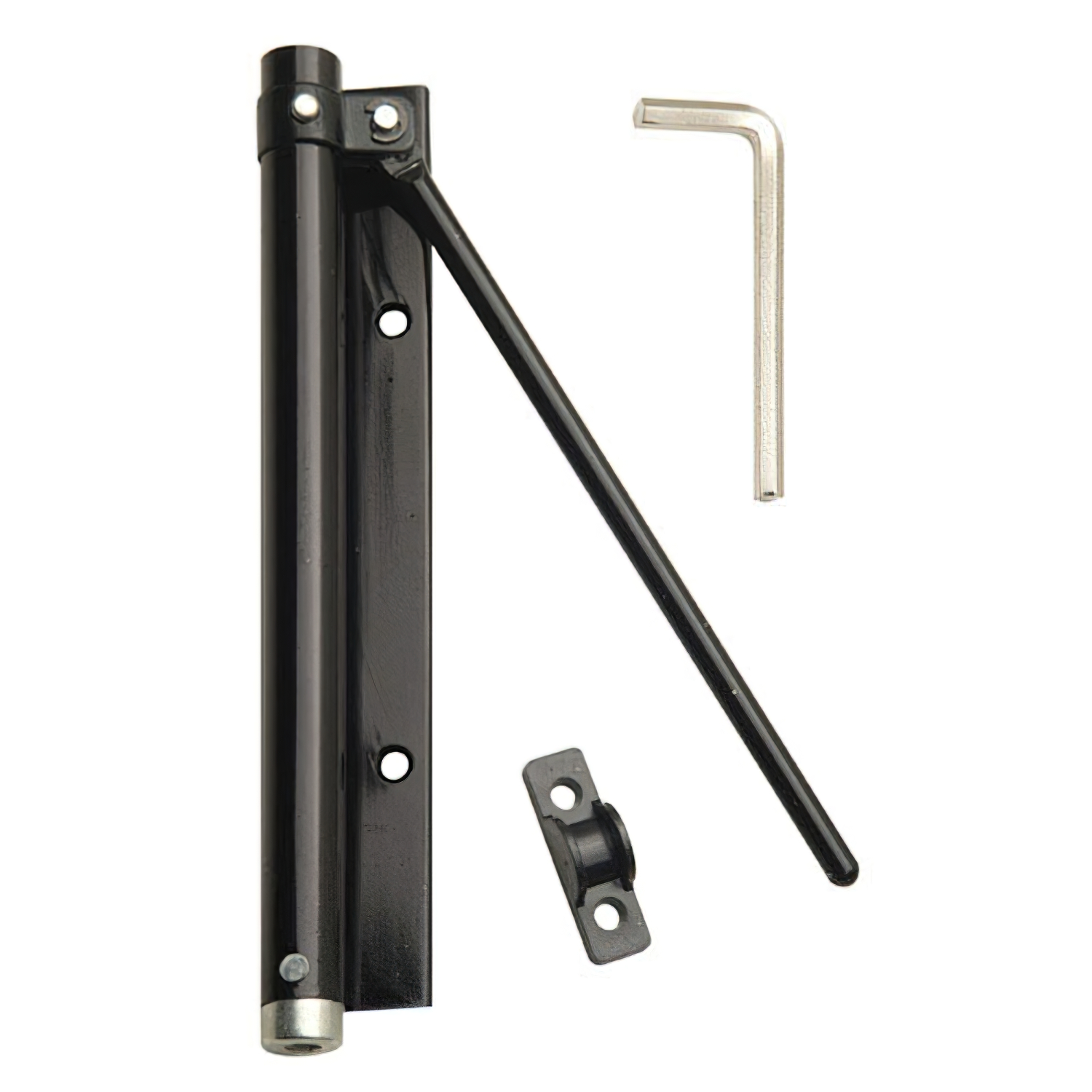 SANCO STORE - WOLFPACK LINEA PROFESIONAL Muelle Puerta Wolfpack Aluminio Anodizado Negro (Blister 1 Pieza)