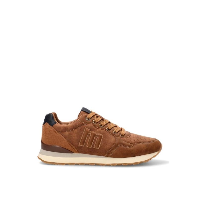 Zapatillas Casual Mustang - Hombre - Suela Plana - Modelo 84755 - Color Cuero