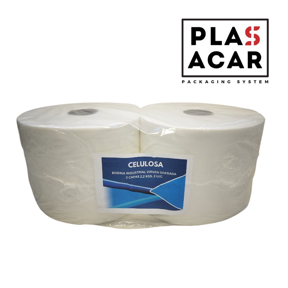 Plasacar S.L.-Papel Industrial Secamanos 2,2 kg. Bobina Premium Super Absorción XL Ref. Fam (Pack 2 unid)